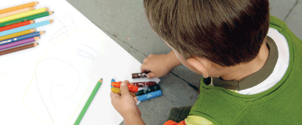 child learning outside